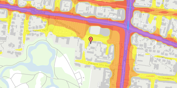 Trafikstøjkort på Frederiksberg Bredegade 9A, 1. th, 2000 Frederiksberg