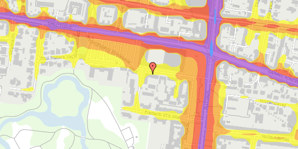 Trafikstøjkort på Frederiksberg Bredegade 9, st. tv, 2000 Frederiksberg