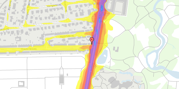 Trafikstøjkort på Frederiksvej 2, 3. th, 2000 Frederiksberg