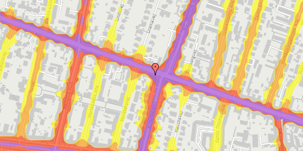 Trafikstøjkort på Gammel Kongevej 113, st. 5, 1850 Frederiksberg C