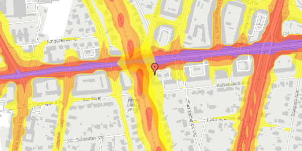 Trafikstøjkort på Glahns Alle 3, 1. tv, 2000 Frederiksberg