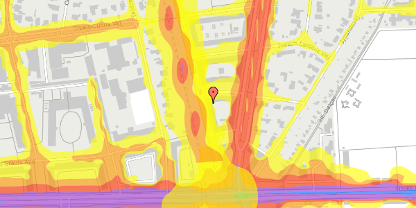 Trafikstøjkort på Glahns Alle 39, 1. th, 2000 Frederiksberg