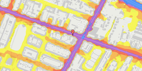 Trafikstøjkort på Godthåbsvej 7, 3. , 2000 Frederiksberg