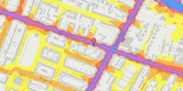 Trafikstøjkort på Godthåbsvej 11C, st. th, 2000 Frederiksberg