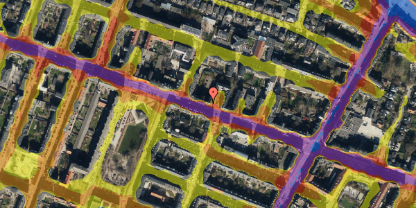 Trafikstøjkort på Godthåbsvej 20A, st. 1, 2000 Frederiksberg