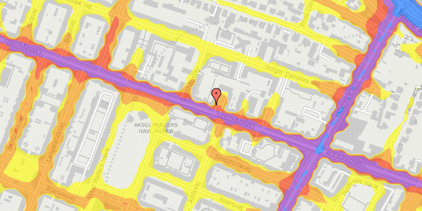 Trafikstøjkort på Godthåbsvej 20A, st. 3, 2000 Frederiksberg