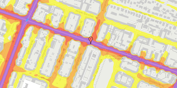 Trafikstøjkort på Godthåbsvej 45, st. 1, 2000 Frederiksberg