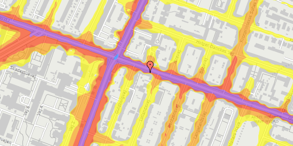 Trafikstøjkort på Godthåbsvej 61A, st. , 2000 Frederiksberg