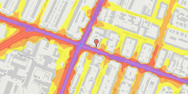 Trafikstøjkort på Godthåbsvej 64, st. , 2000 Frederiksberg