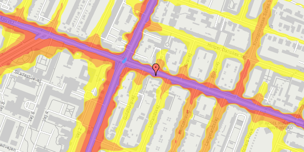 Trafikstøjkort på Godthåbsvej 67, st. 1, 2000 Frederiksberg