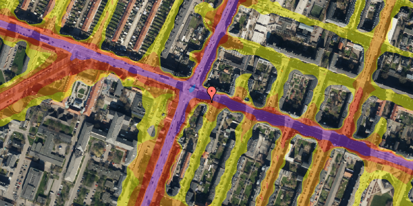 Trafikstøjkort på Godthåbsvej 71, 2. th, 2000 Frederiksberg