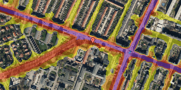 Trafikstøjkort på Godthåbsvej 83, st. 101, 2000 Frederiksberg