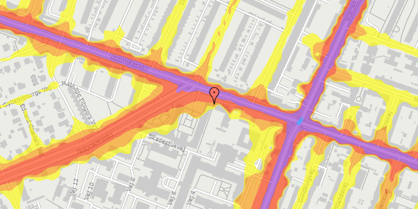 Trafikstøjkort på Godthåbsvej 83, st. 105, 2000 Frederiksberg