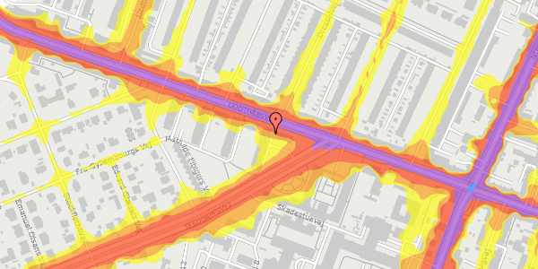 Trafikstøjkort på Godthåbsvej 85, st. , 2000 Frederiksberg