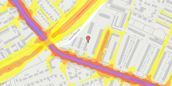 Trafikstøjkort på Godthåbsvej 160B, st. th, 2000 Frederiksberg