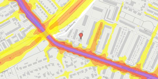 Trafikstøjkort på Godthåbsvej 160D, st. tv, 2000 Frederiksberg