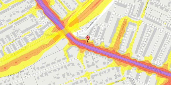 Trafikstøjkort på Godthåbsvej 174A, 2. th, 2000 Frederiksberg