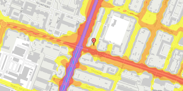 Trafikstøjkort på Guldborgvej 1, st. th, 2000 Frederiksberg