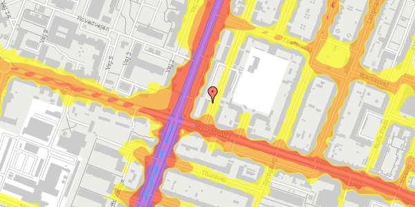 Trafikstøjkort på Guldborgvej 5, 1. th, 2000 Frederiksberg