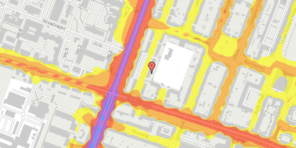 Trafikstøjkort på Guldborgvej 6, st. , 2000 Frederiksberg