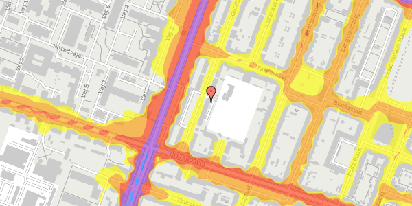 Trafikstøjkort på Guldborgvej 10, 1. , 2000 Frederiksberg