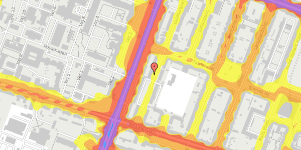 Trafikstøjkort på Guldborgvej 13, 5. , 2000 Frederiksberg