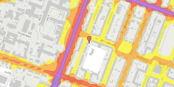 Trafikstøjkort på Guldborgvej 16, st. , 2000 Frederiksberg