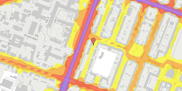 Trafikstøjkort på Guldborgvej 17, st. th, 2000 Frederiksberg