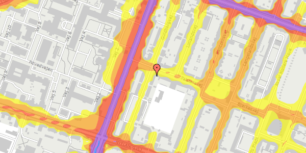 Trafikstøjkort på Guldborgvej 18, 2. th, 2000 Frederiksberg