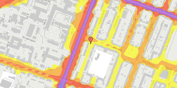 Trafikstøjkort på Guldborgvej 19, st. th, 2000 Frederiksberg