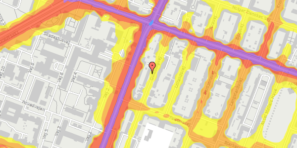 Trafikstøjkort på Guldborgvej 27, kl. 1, 2000 Frederiksberg