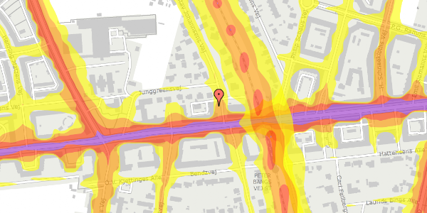 Trafikstøjkort på Gustav Johannsens Vej 1, 1. tv, 2000 Frederiksberg