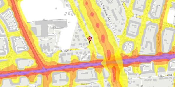 Trafikstøjkort på Gustav Johannsens Vej 5, 1. , 2000 Frederiksberg