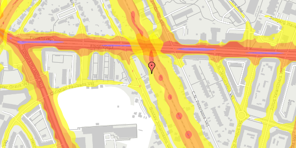 Trafikstøjkort på Gustav Johannsens Vej 50, 2. tv, 2000 Frederiksberg