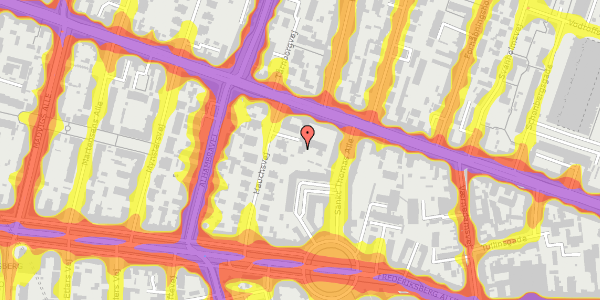 Trafikstøjkort på Hauchsvej 18, 1. tv, 1825 Frederiksberg C