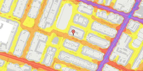 Trafikstøjkort på Helgesvej 26, 1. th, 2000 Frederiksberg