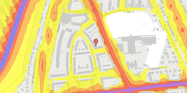 Trafikstøjkort på Henning Matzens Vej 16, 2. , 2000 Frederiksberg