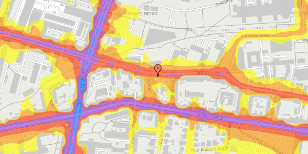 Trafikstøjkort på Howitzvej 59, 2. th, 2000 Frederiksberg