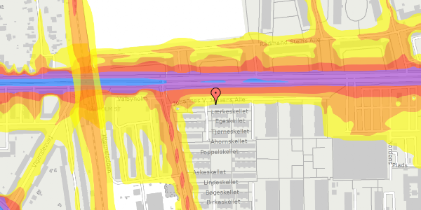 Trafikstøjkort på Johannes V. Jensens Alle 12, 2. 1, 2000 Frederiksberg