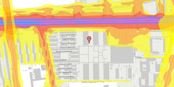 Trafikstøjkort på Johannes V. Jensens Alle 46, 1. th, 2000 Frederiksberg