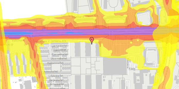 Trafikstøjkort på Johannes V. Jensens Alle 48, 3. th, 2000 Frederiksberg