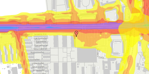 Trafikstøjkort på Johannes V. Jensens Alle 54, 2. th, 2000 Frederiksberg