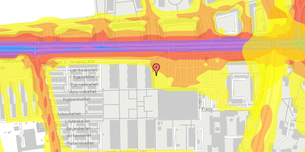 Trafikstøjkort på Johannes V. Jensens Alle 56, 1. th, 2000 Frederiksberg