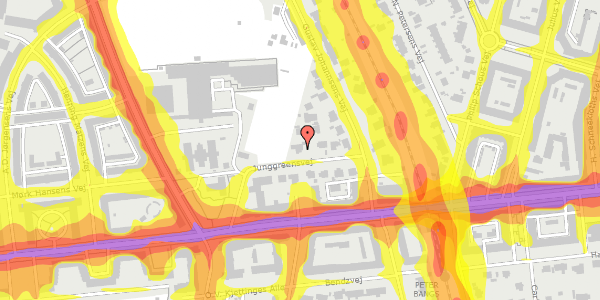 Trafikstøjkort på Junggreensvej 10, 2000 Frederiksberg