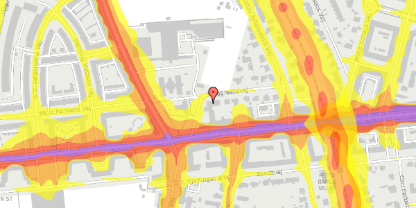 Trafikstøjkort på Junggreensvej 15, st. th, 2000 Frederiksberg