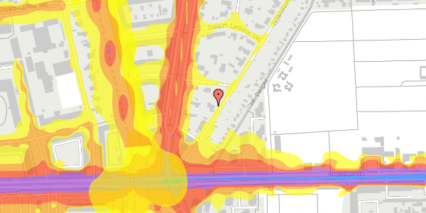 Trafikstøjkort på Jyllandsvej 64, 2000 Frederiksberg