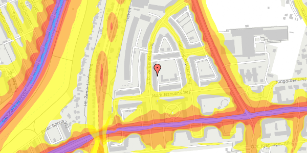 Trafikstøjkort på A.D. Jørgensens Vej 12, st. th, 2000 Frederiksberg