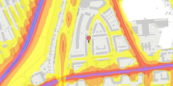 Trafikstøjkort på A.D. Jørgensens Vej 13, st. th, 2000 Frederiksberg