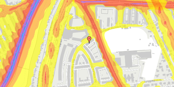 Trafikstøjkort på A.D. Jørgensens Vej 28, 2. , 2000 Frederiksberg