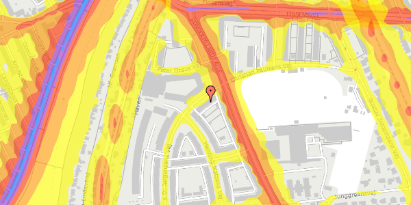 Trafikstøjkort på A.D. Jørgensens Vej 30, 2. , 2000 Frederiksberg